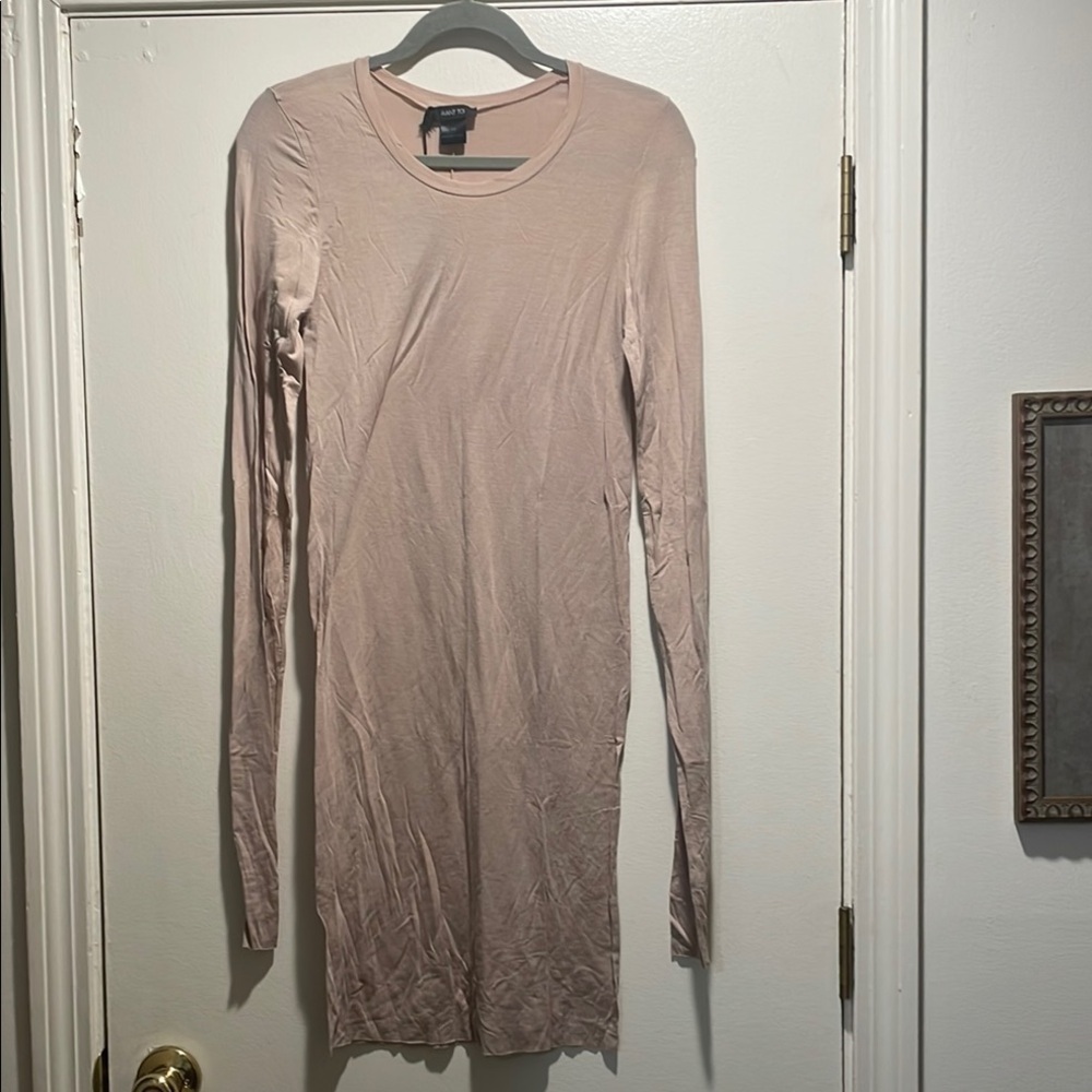 Avant Toi Women's Lightweight Tan Sleeve Dress